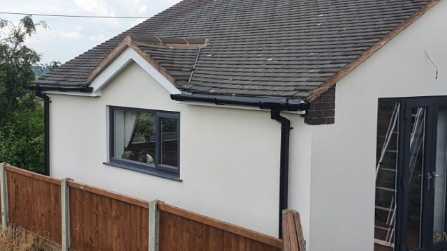 Energy-Efficient Grey uPVC Window Installation by Discovery Windows in Stoke-On-Trent